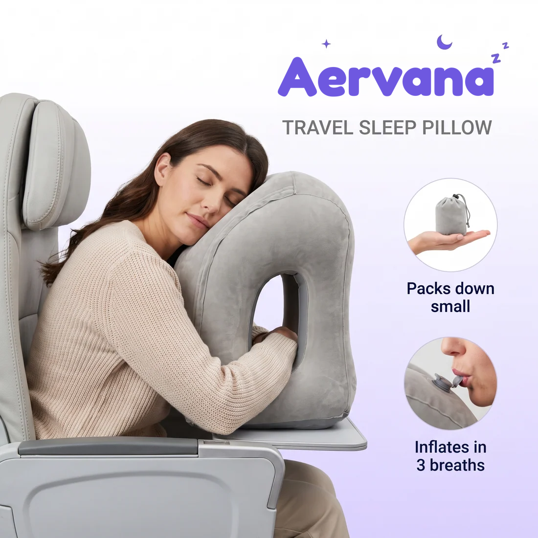 Aervana Inflatable Travel Pillow